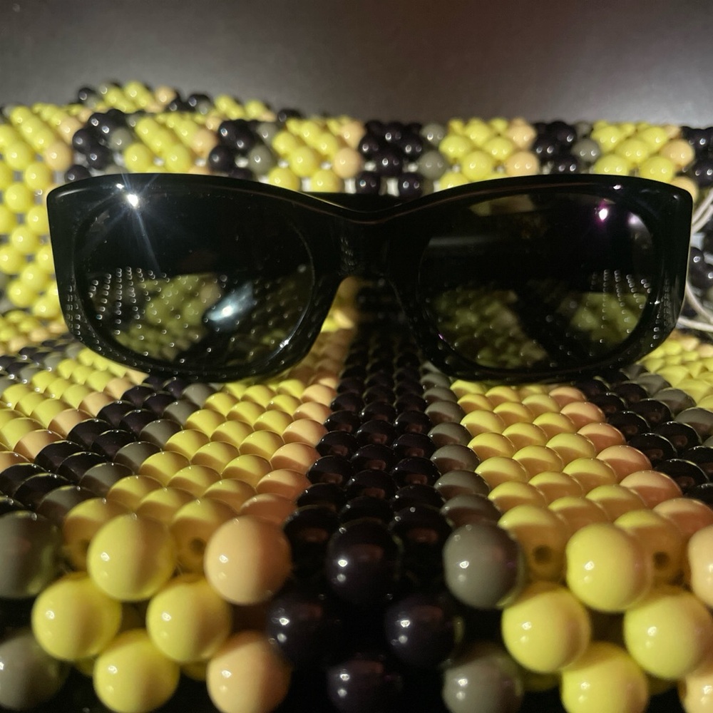 Zara Black Rectangular Sunglasses